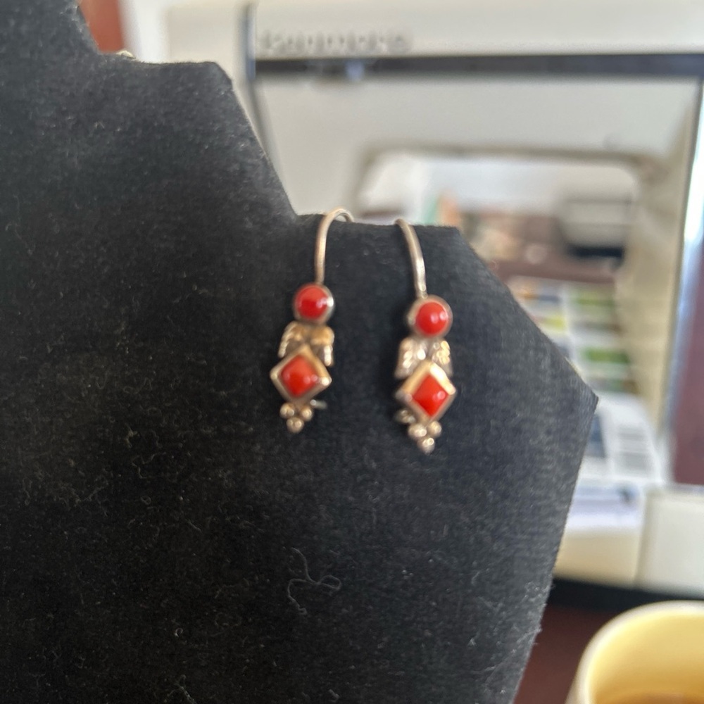 Vintage Silpada Red Jasper Earrings